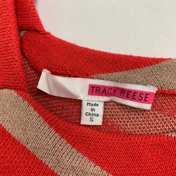 Tracy Reese Dress Women S Small Striped Asymmetric Neck Silk Blend Sweater Knit - Picture 8 of 12